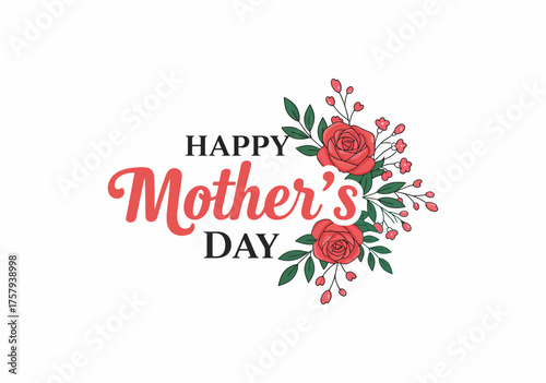 design vector of happy mother's day 