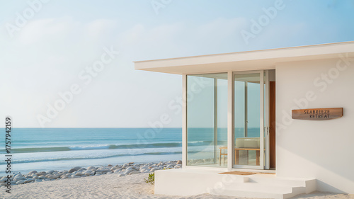 view from the window on the beach