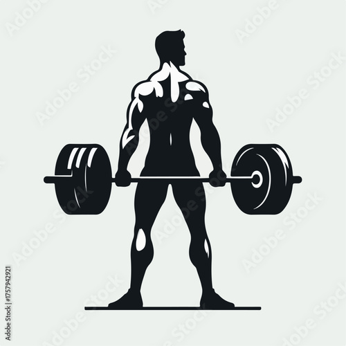 silhouette of a weightlifter