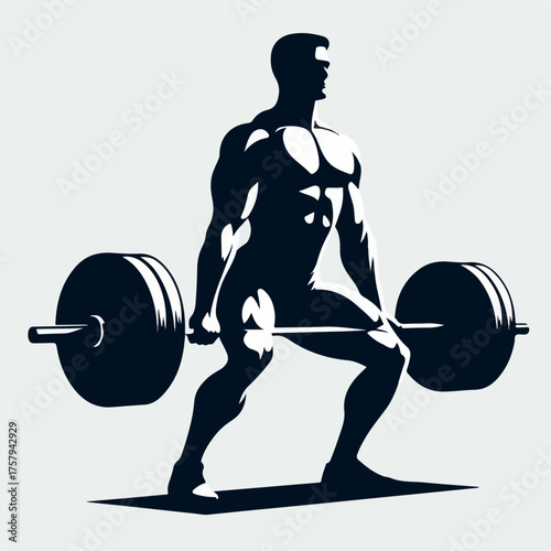 silhouette of a weightlifter