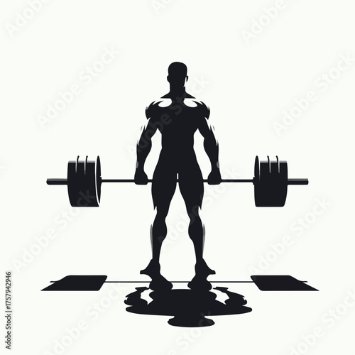 silhouette of a weightlifter