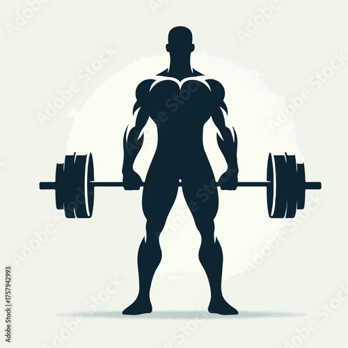 silhouette of a weightlifter