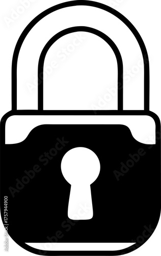 Security Padlock Keyhole Vector Icon for Protection, Privacy, and Secure Access Solution in Modern Cyber and Physical Safety Systems