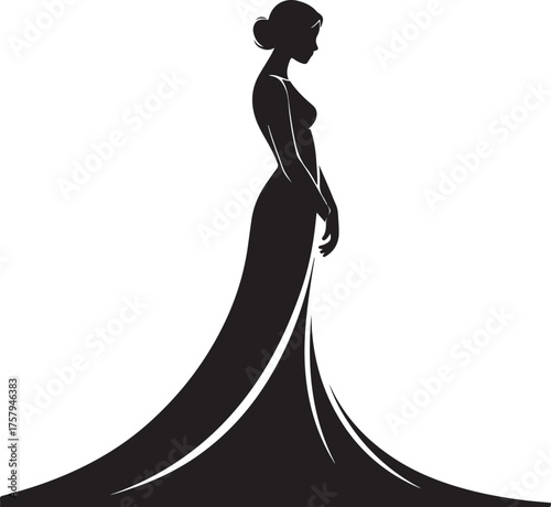 black and white silhouette vector icon of a romantic cameo design with vintage charm on a white background.