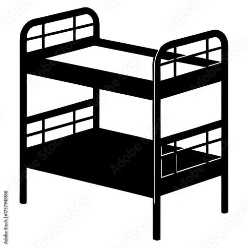 Metal bunk bed furniture silhouette
