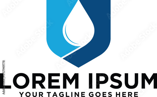 Save Water Shield logo concept