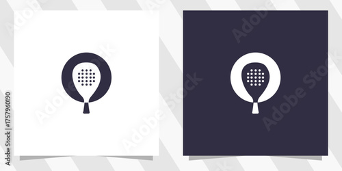 padel logo design vector