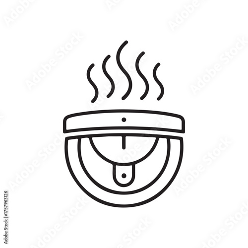 Smoke alarm system vector symbol isolated on white background
