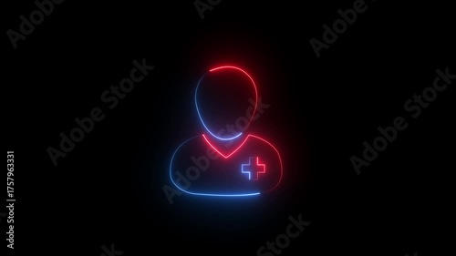 Medical doctor and nurse icon health care professional support signs. International nurses day.