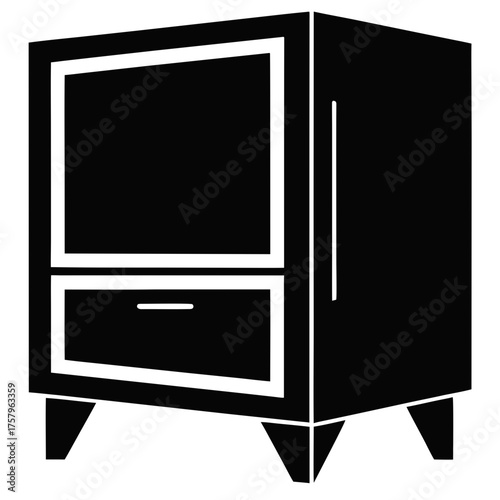 Modern furniture nightstand silhouette