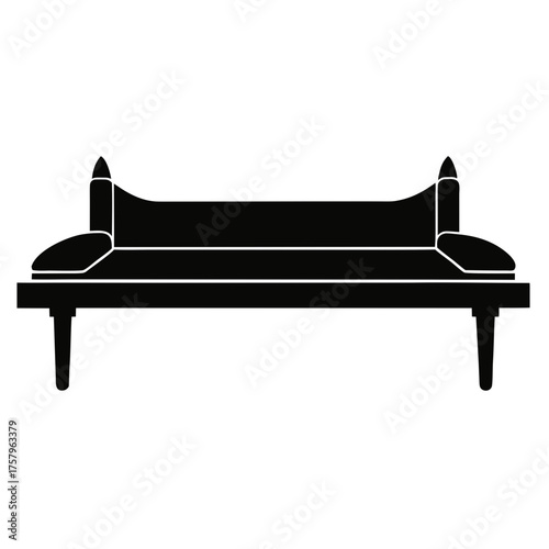 Ornate ancient throne silhouette with spikes