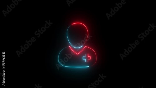 Medical doctor and nurse icon health care professional support signs. International nurses day.