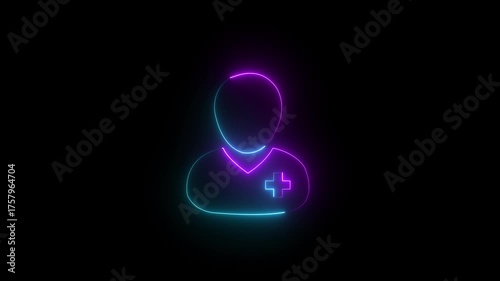 Medical doctor and nurse icon health care professional support signs. International nurses day.