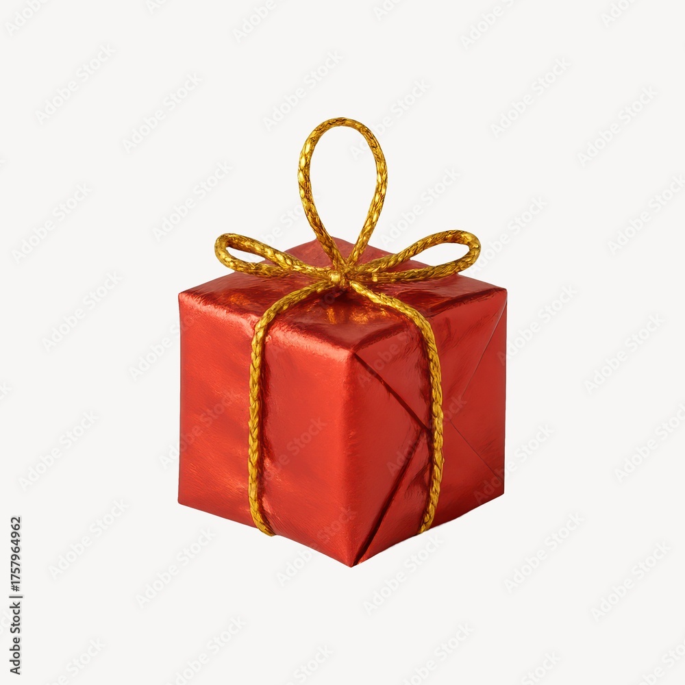 Fototapeta premium Shiny red gift box