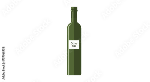 Elegant bottle of olive oil, symbol of mediterranean cuisine and healthy cooking