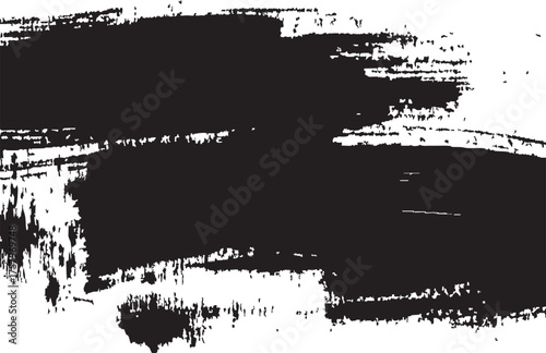 Black Grunge Brush Stroke Vector Background