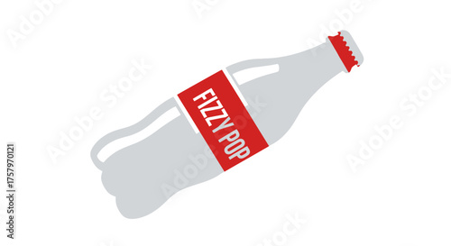 A stylized graphic of a fizzy pop bottle perfect for design projects and branding