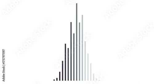 Abstract minimalist visualization of data analysis showcasing growth and progression