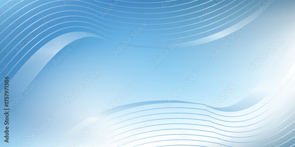Obraz premium Sky Blue Gradient Vector Background. Abstract Light Blue Gradation Background. Soft Gradient Texture Banner Template. Modern Luxury Backdrop. Curve Layout Concept.