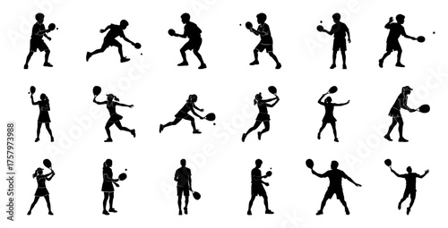 Children and adults playing tennis and table tennis