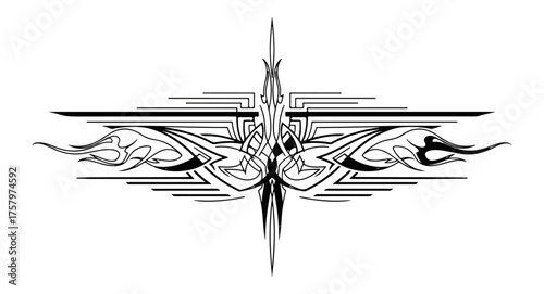 Abstract design graphic element vector illustration black and white