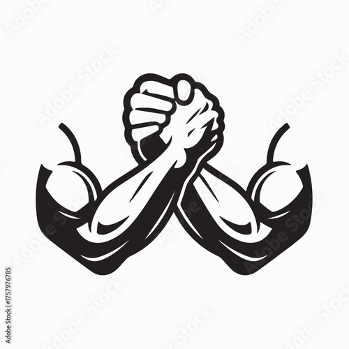 Arm Wrestling Championship Logo vector isolated on white background