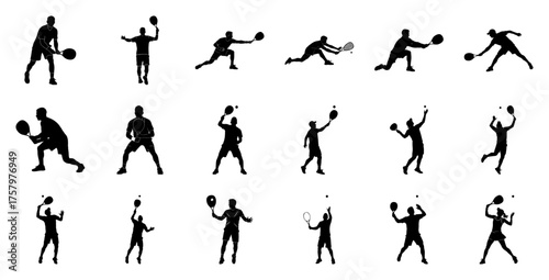 Tennis players in action table tennis athletes