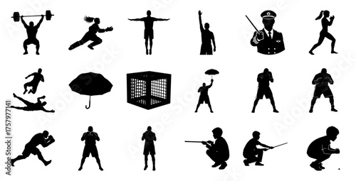 Weightlifter boxer referee pilot runner weightlifting