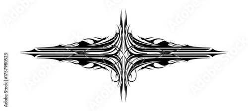 Abstract ornamental design on black background