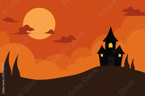 Pastel Watercolor Pumpkin Smile Halloween Art