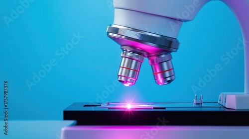 Precision robotic hand performing microsurgery under digital microscope