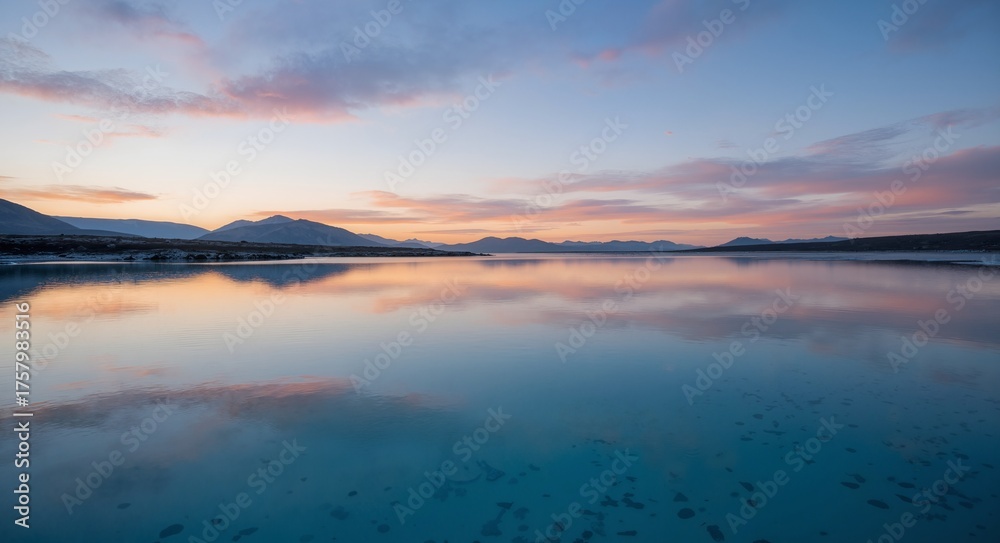 Fototapeta premium sunrise over the lake