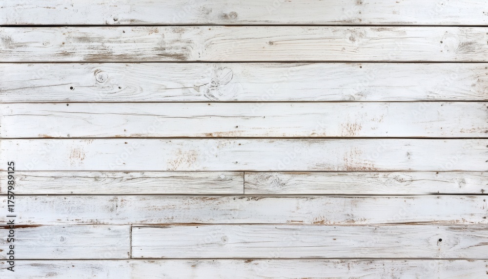 Fototapeta premium Whitewashed wooden planks background texture
