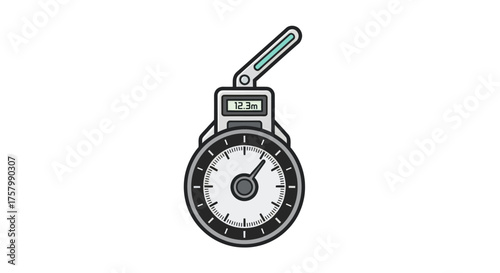 Vector Illustration of a Detailed Mechanical Luggage Scale.
