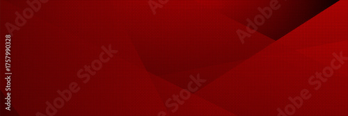 Dark red tech minimal background with abstract stripes and dots. Vector illustration