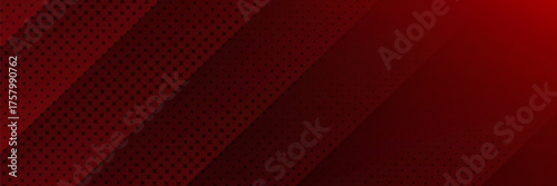 Dark red tech minimal background with abstract stripes and dots.