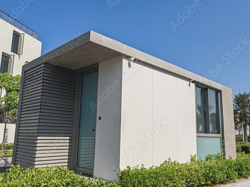 Fotografie Security Booth or portable Gray color Container with Glass Window
Security Gaurd