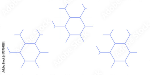 Abstract background with a futuristic blue hexagon molecular pattern for technology and science design illustration