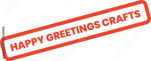 Happy Greetings Crafts stamp for creative projects and handmade seasonal items