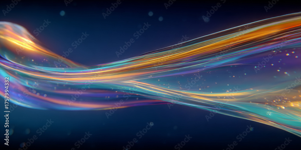 Fototapeta premium Colorful and dynamic abstract wave patterns on dark background