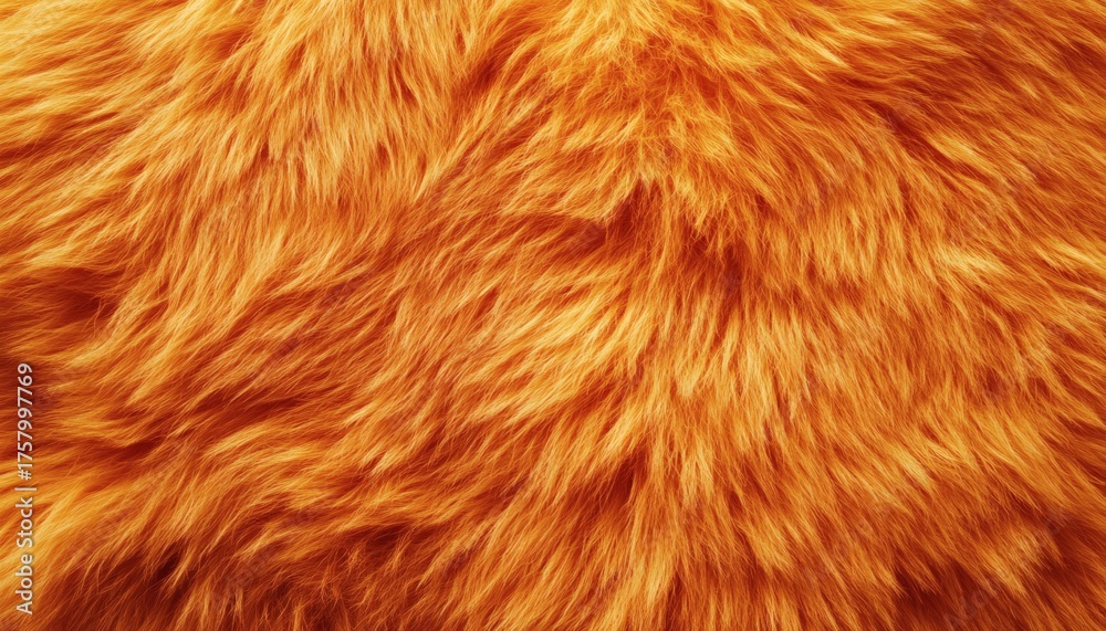 Fototapeta premium Texture of bright orange fur, close-up view