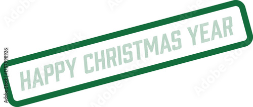 Festive Happy Christmas Year badge for holiday season greetings and annual celebrations
