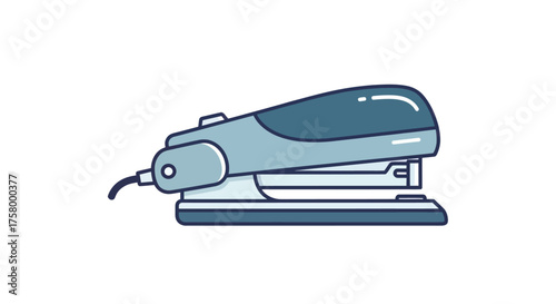 Modern Electric Stapler with Sleek Blue and Gray Design.