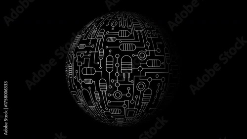 Exploring futuristic technology through a captivating digital globe design