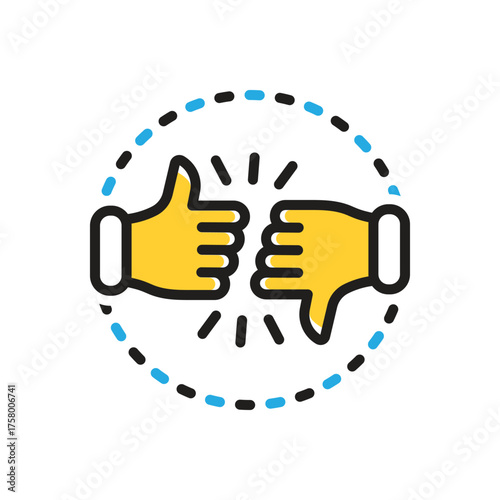 Multi color icon for critic