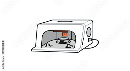 White Nail Dryer with Interior Light and Power Cord.