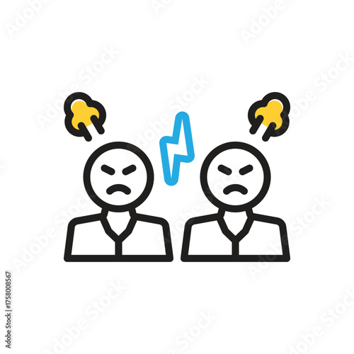 Multi color icon for argue