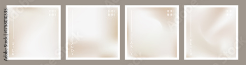 Pearl cream gradient. Soft blush and ivory background bundle. Watercolor wedding overlay. Japandi wabi-sabi texture. Vector illustration.