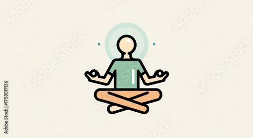 Person meditating in lotus position