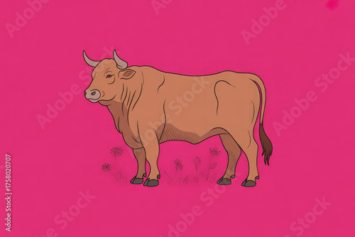 3d rendered illustration of a bull